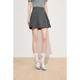 5楼诗凡黎服饰miu系极致灰短裙学院风（“值得系列”）