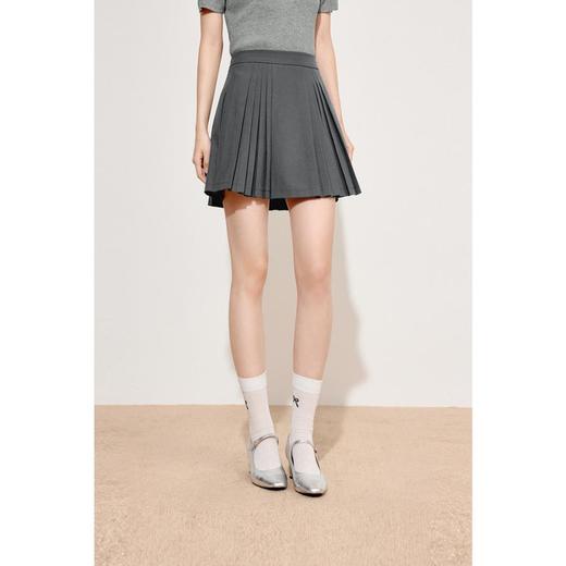 5楼诗凡黎服饰miu系极致灰短裙学院风（“值得系列”） 商品图0