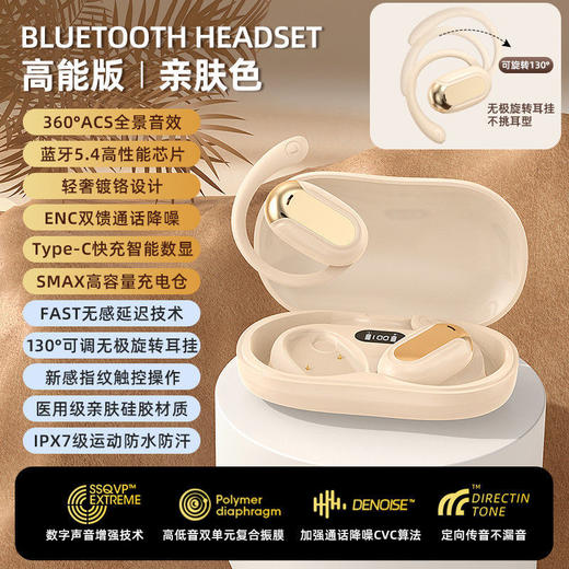 【不入耳蓝牙耳机】大电量可旋转挂耳式耳机 开放式蓝牙耳机 七夕情人节礼物 商品图4