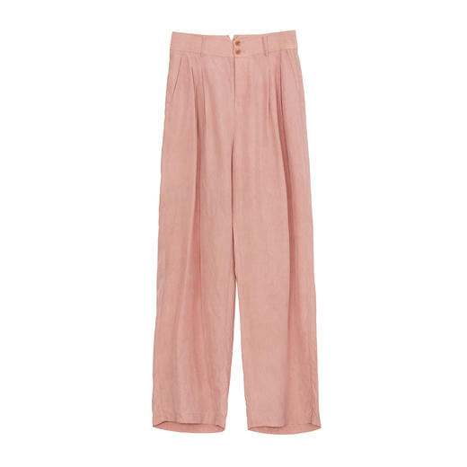 谜底直筒裤女2024秋季新品通勤风垂感亲肤高腰休闲长裤243MK1039 商品图4