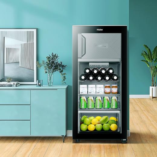 海尔（Haier）133升双温家用客厅办公室冷藏柜暖藏冰吧 茶叶饮料蔬果保鲜柜囤货DS0133LH69D1 商品图4