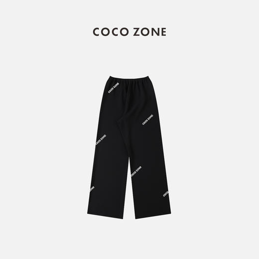 COCO ZONE 百搭直筒黑色休闲裤 23C18063 商品图1
