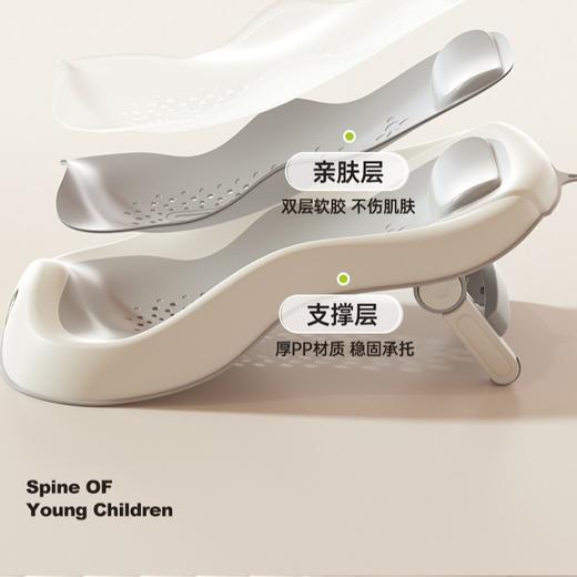 婴儿洗澡躺椅宝宝洗澡浴架新生儿浴盆坐托浴网浴床感温可坐躺浴架 商品图3