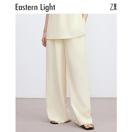 Eastern Light/乙来【韩国皱丝麻】夏季凉感阔腿裤显瘦垂感裤子女 新款 商品图0