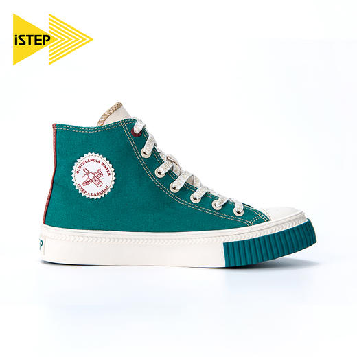 ISTEP白花蛇草水联名圆标高帮帆布鞋男女同款 商品图1
