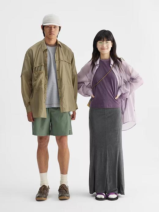 步履不停/4B23105C/轻薄透气长袖衬衫罩衫皮肤衣 商品图0