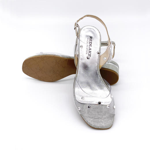 西班牙原产时尚舒适女凉鞋T2191冰蓝色(公主水晶鞋系列) 商品图4