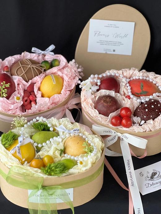 简约法式牛皮套二花盒（鲜花水果礼物伴手礼） 商品图1