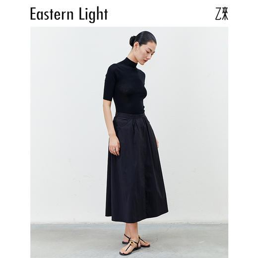 Eastern Light乙来 夏季新款百褶裙设计感a字半身裙子抽褶伞裙 商品图7