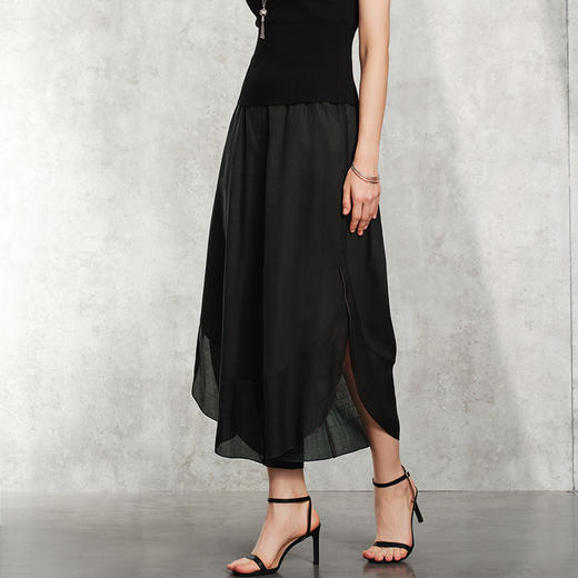 TANGY Collection天意精品2024夏季新品雅致中国风女士茛绸半身裙 商品图1