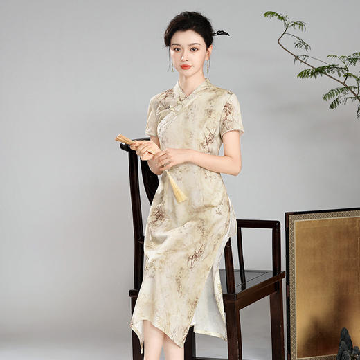 【萧竹】新中式国风汉服，开领日常旗袍连衣裙XGT-Q24081 商品图3