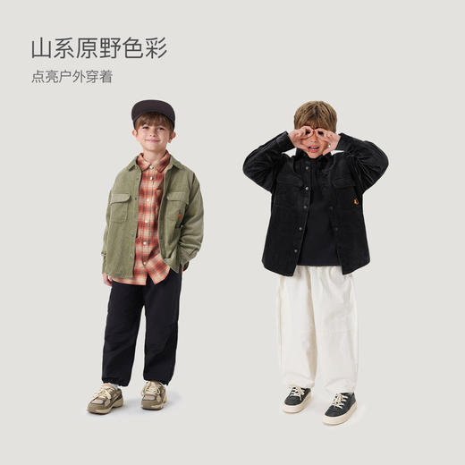 【户外风】马克珍妮秋装新款男童全棉柔软灯芯绒衬衫231838 商品图1