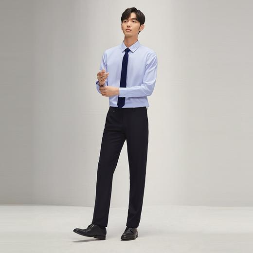 【3.5级DP免烫】柒牌纯棉长袖衬衫男士春秋新款时尚休闲条纹衬衣127A70700 商品图3