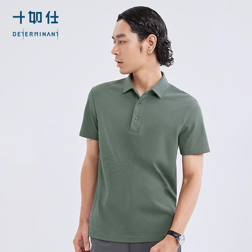 十如仕100%新疆棉无水染色短袖POLO-P02-05 商品图4