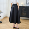 剩S/M/L 米思阳2026春季新款经典百搭黑色半身裙高腰遮胯显瘦A字裙女2092 商品缩略图3