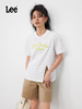 Lee夏日圆领下摆开衩条纹宽松女短袖T恤LWT002422101077 商品缩略图0