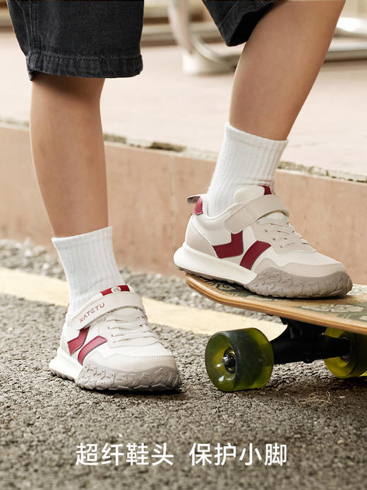 卡特兔童鞋儿童运动小白鞋2024秋季新款男童透气鞋子女童机能鞋 商品图1