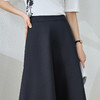 剩S/M/L 米思阳2026春季新款经典百搭黑色半身裙高腰遮胯显瘦A字裙女2092 商品缩略图4