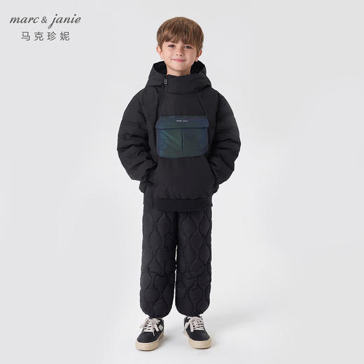 【三防】马克珍妮冬装 男童镭射口袋连帽保暖羽绒服 231218 商品图1
