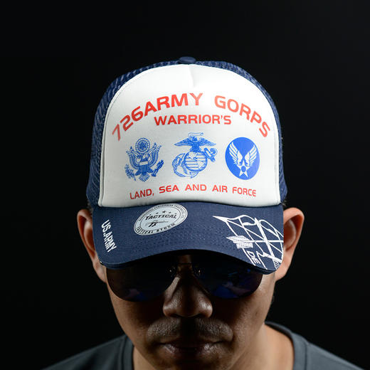 自由基地夏季新款卡车帽网眼帽防晒透气古着帽实拍头围均码正品帽 CAP-208-KC01 商品图0