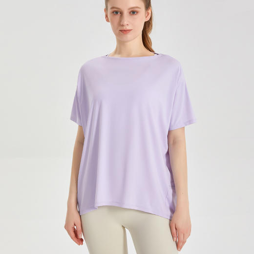 *【清爽透气，无惧暴汗】枝辑 轻羽宽松凉感速干运动上衣女健身服短袖T桖跑步瑜伽服 商品图0