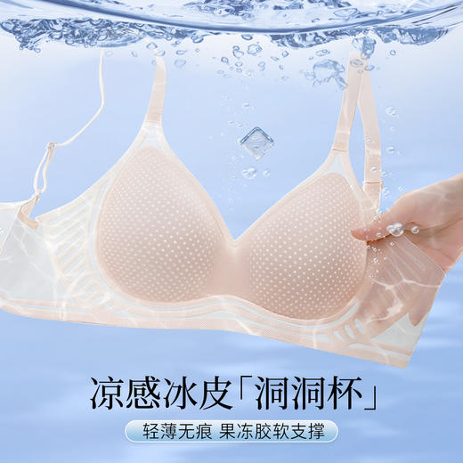 【298选3】A1-【A-C杯】【超薄凉感冰皮洞洞杯】裸感无痕美背内衣无钢圈聚拢夏季薄款文胸  月舞花眠 商品图2