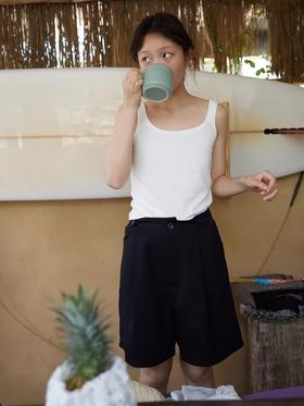 步履不停/4B45044C/夏季黑色百搭休闲工装感短裤五分裤