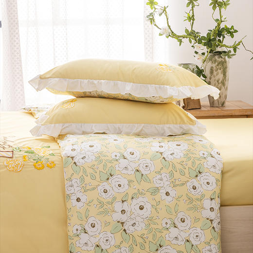 多喜爱 全棉新疆棉斜纹三/四件套 蔷薇之椿 商品图4