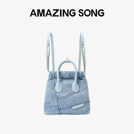 Amazing Song乙颂流浪袋双肩牛仔迷你新款小众手提包包女款 商品图0