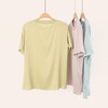 【清爽凉感】桑蚕丝舒适透气T恤女宽松打底小衫女上衣家居服金三塔  YSFEB708 商品缩略图2