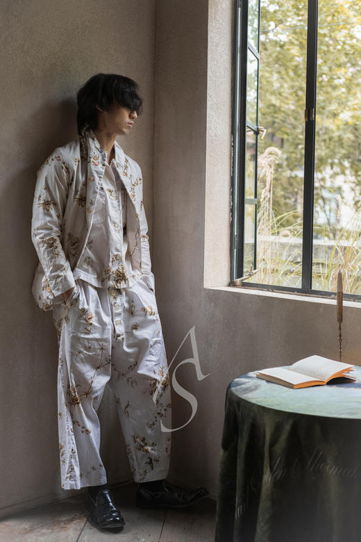 Paul Harnden  男士米白色FLORA棉质BLAZER西装外套 商品图2