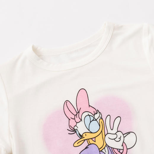 迪士尼童装女童短袖t恤九分裤套装夏季中小童天丝莫代尔两件套 商品图6