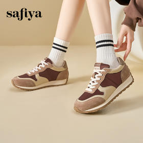 Safiya/索菲娅2024秋美拉德复古百搭拼色透气轻便休闲运动阿甘鞋 SF43112006