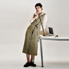 谜底两件式连衣裙分袖2024秋新品通勤风拼接翻领中长裙243ML1099 商品缩略图1