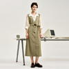 谜底两件式连衣裙分袖2024秋新品通勤风拼接翻领中长裙243ML1099 商品缩略图0