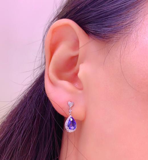 1.76ct 1.59g 蓝宝石耳坠 商品图7