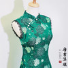 【绿韵】无袖斜襟蕾丝边改良旗袍新中式 商品缩略图6