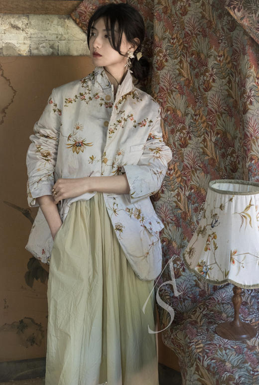 Paul Harnden  男士米白色FLORA棉质BLAZER西装外套 商品图1