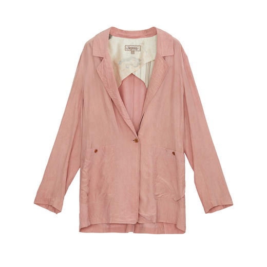 谜底西装外套女2024秋新品通勤风质感垂坠粘纤宽松西服243MW1040 商品图4