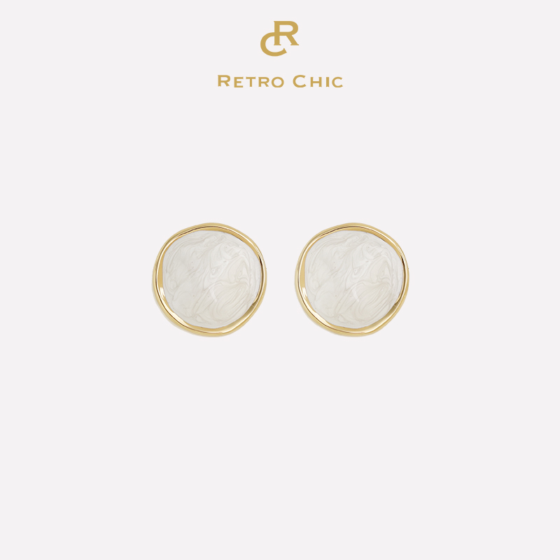 【超模刘雯&吴宣仪&吴昕&李莎旻子同款】Art Nouveau新艺术时期 | 白色波纹耳环