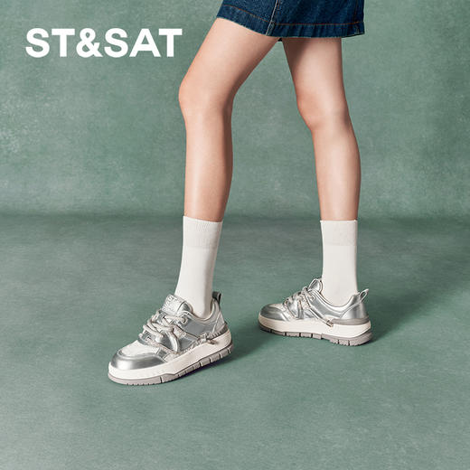 星期六休闲潮搭蕾丝厚底板鞋SSC3112045 商品图6