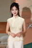 逸红颜明月优选# 『芸楚』精美重工刺绣款旗袍领上衣,新古典玉色,轻盈薄纱,灵动美丽 商品缩略图7