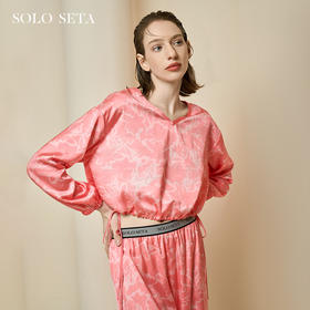 Solo seta真丝睡衣套装长袖桑蚕丝家居服丝绸休闲可外穿2025