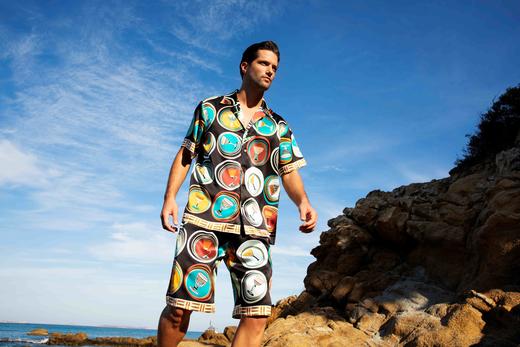 【100%桑蚕丝】SCHIESSER德国舒雅高端铂雅100%桑蚕丝家居套装19mm真丝印花素绉缎99/19888H 商品图0