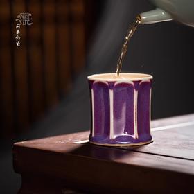 问鼎钧瓷鹅黄棱线杯