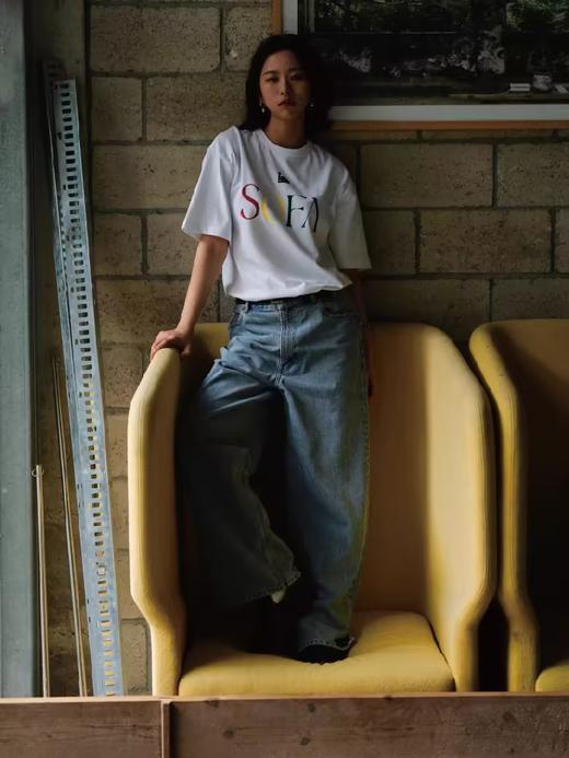 SUPERTOFU(SPTF)/CDT-SS24-T014/彩色SOFA 复古经典排版 短袖T恤 商品图2