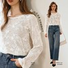 
OLrain欧芮儿法式蕾丝雪纺衫女早秋镂空设计感简约宽松长袖上衣 商品缩略图3