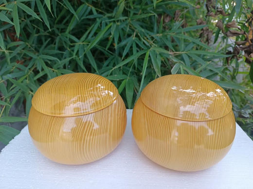 乌龙加大号 全实木 新榧整木围棋罐 围棋盒 商品图11