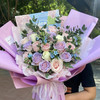 【美人鱼】11朵粉玫瑰+9朵紫玫瑰+3朵白玫瑰+蓝星花 精品时尚花束 商品缩略图0