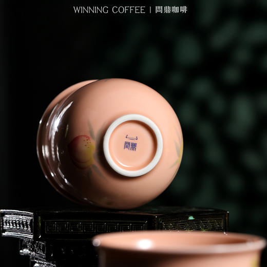 问鼎咖啡中国色咖啡杯粉色（九桃）（梅花鸟）（缺货） 商品图2